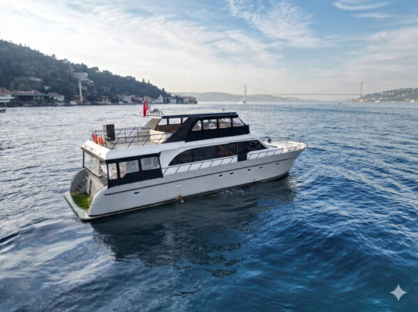25 meters 70 people Istanbul Bosphorus Tour Boat for Rent (2) 25-meter, 70-person capacity Istanbul Bosphorus Tourist Boat for Rent