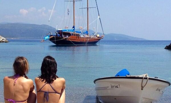 30-meter, 8-cabin Bodrum Gulet for charter.