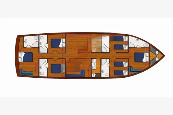 29-meter, 6-cabin Deluxe Gulet Charter in Marmaris